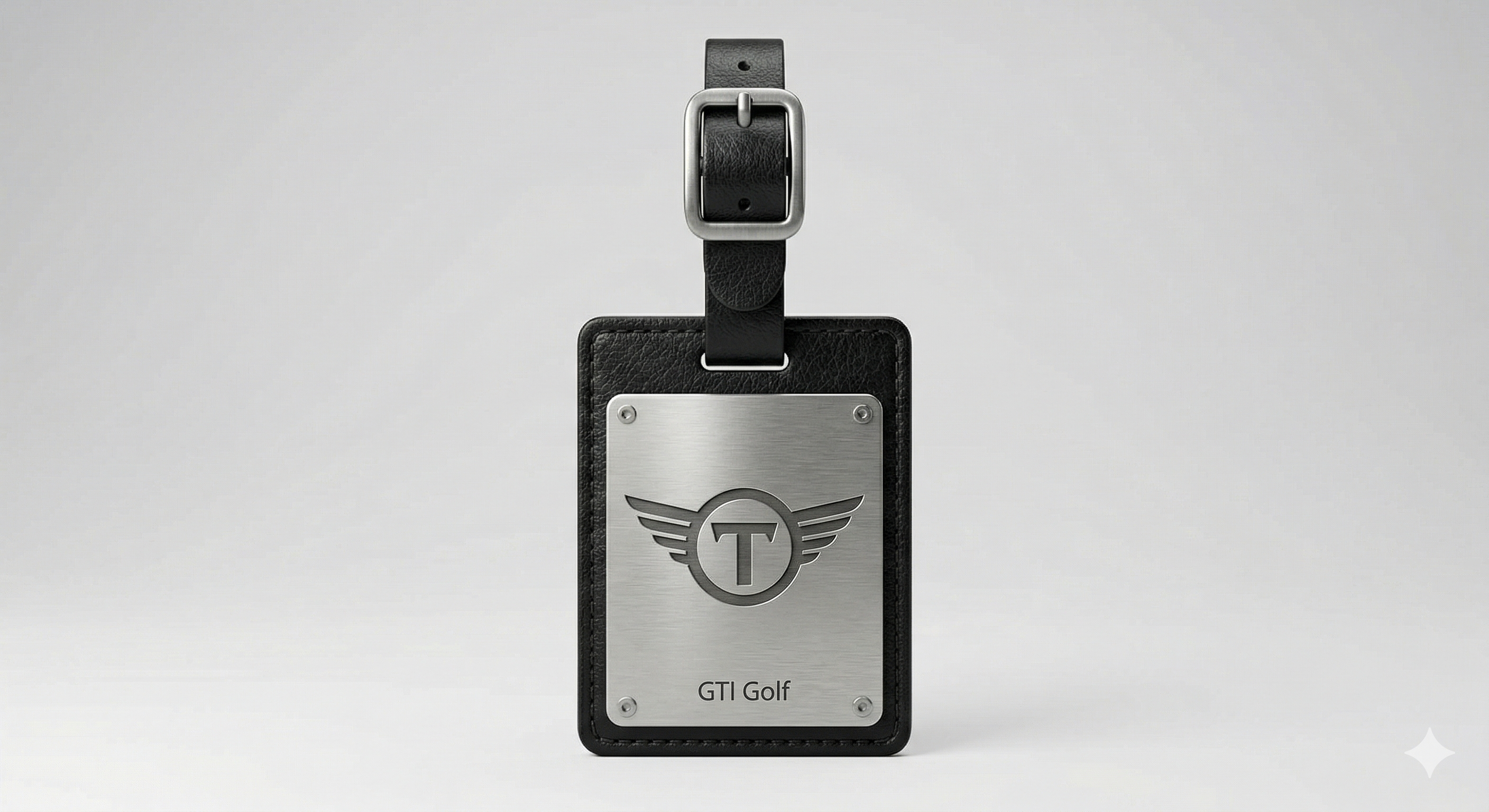 Leather plate bag tag