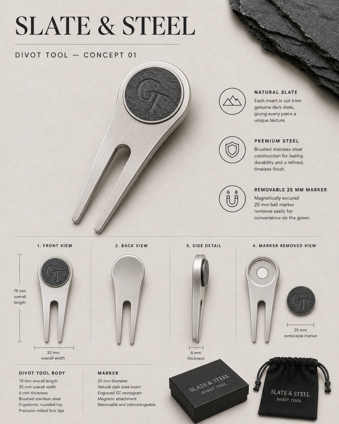 Stoneline divot tool